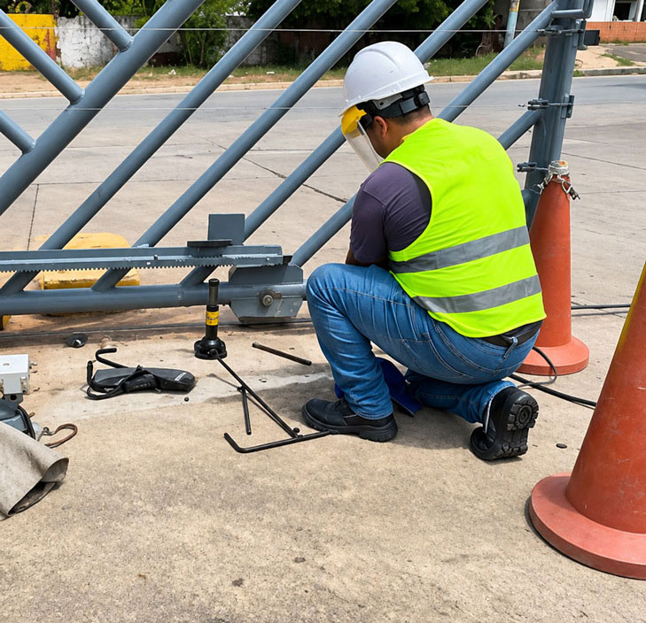 Mantenimiento y automatización de portón eléctrico industrial